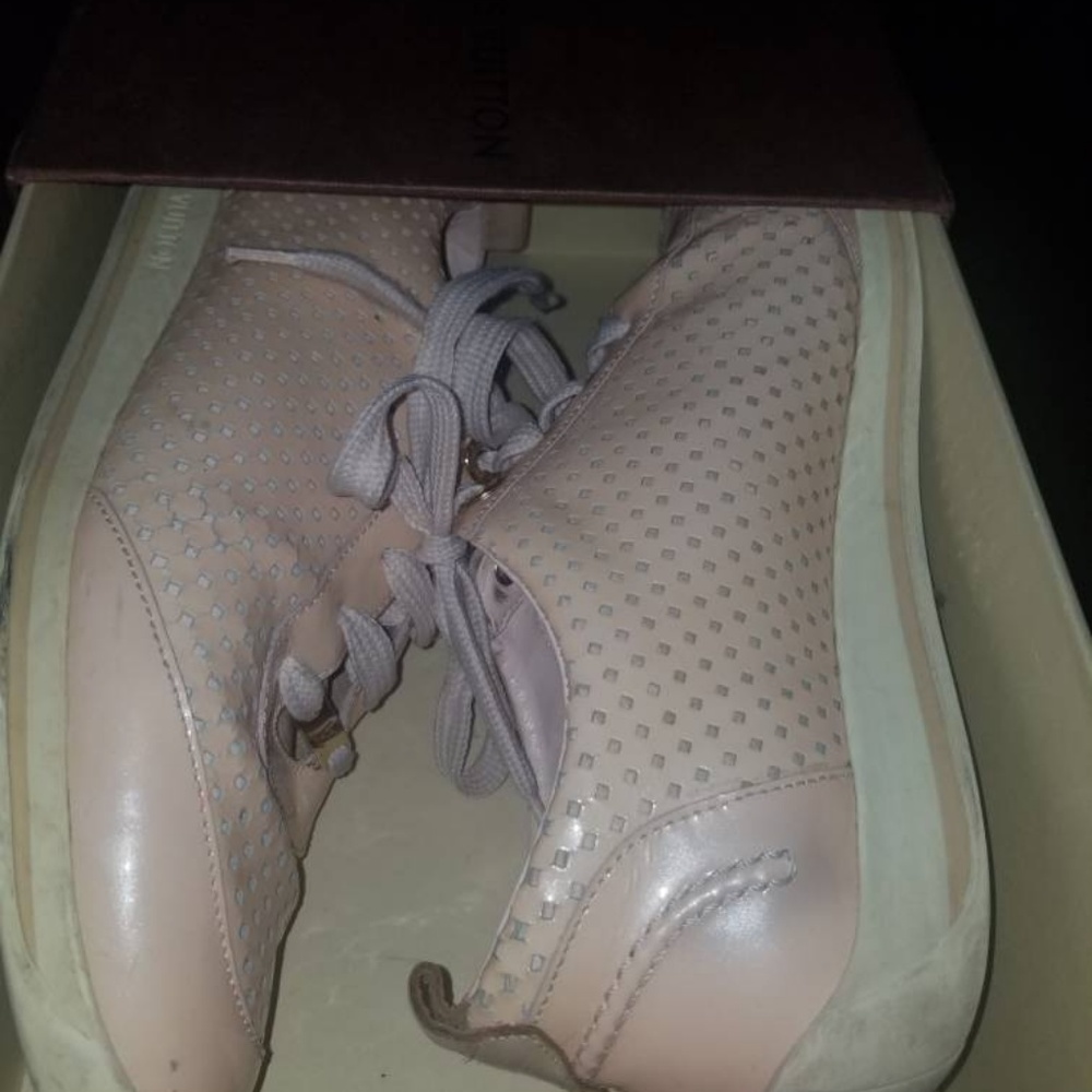 Louis Vuitton Patent Leather Perforated Sneakers